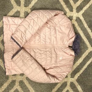 Girls North Face 10-12 reversible pink and gray jacket NEVER WORN